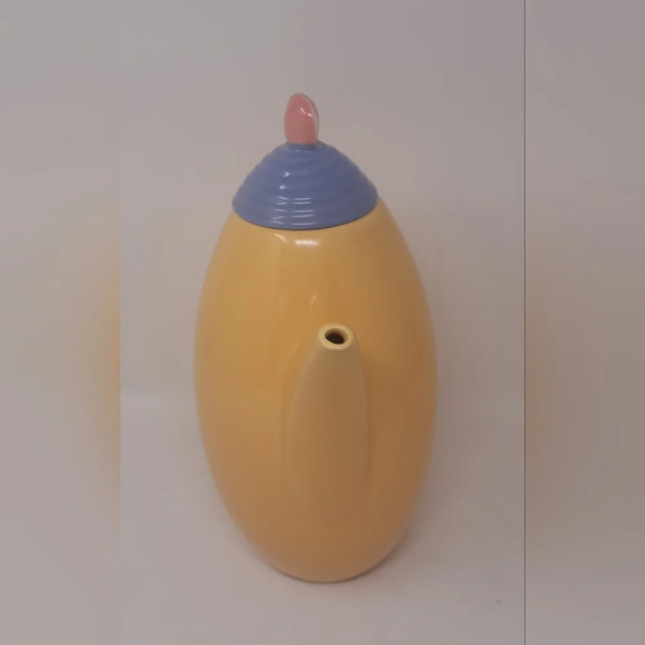 Lindt Stymeist Coffee Pot Teapot Colorways Blue Oval Japan Vintage 80s 90s - Picture 5 of 11